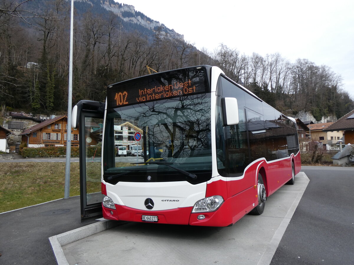 (271'842) - PostAuto Bern - BE 640'277/PID 12'318 - Mercedes (ex Wiener Linien, A-Wien Nr. 8158) am 11. Februar 2025 in Ringgenberg, S�ge