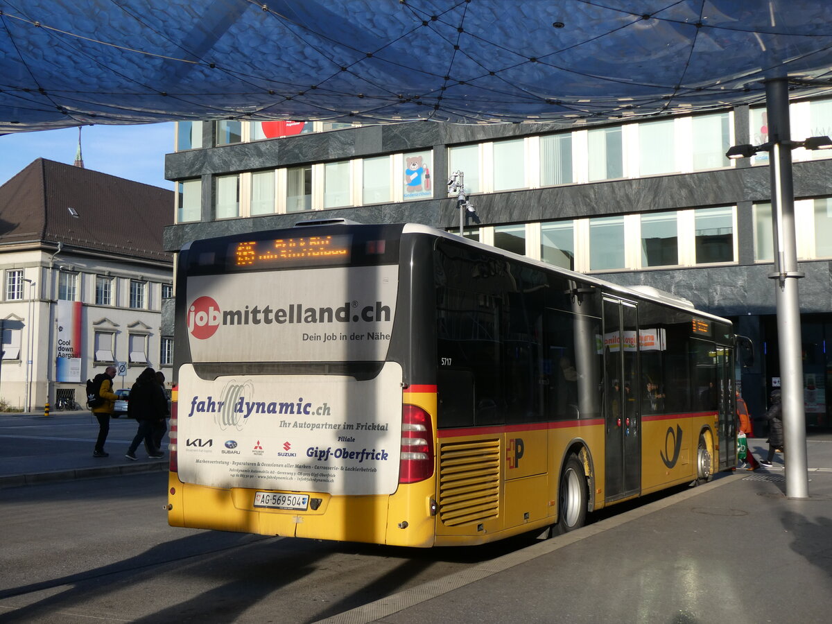 (272'129) - PostAuto Nordschweiz - BE 569'504/PID 5717 - Mercedes (ex Brem, W�lflinswil) am 15. Februar 2025 beim Bahnhof Aarau