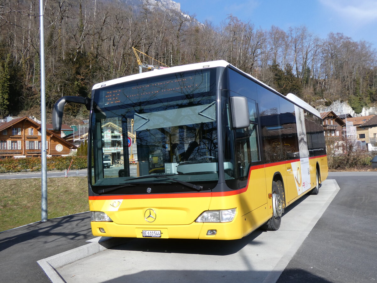 (272'200) - PostAuto Bern - BE 610'544/PID 5417 - Mercedes (ex BE 538'988; ex BE 637'781) am 17. Februar 2025 in Ringgenberg, S�ge