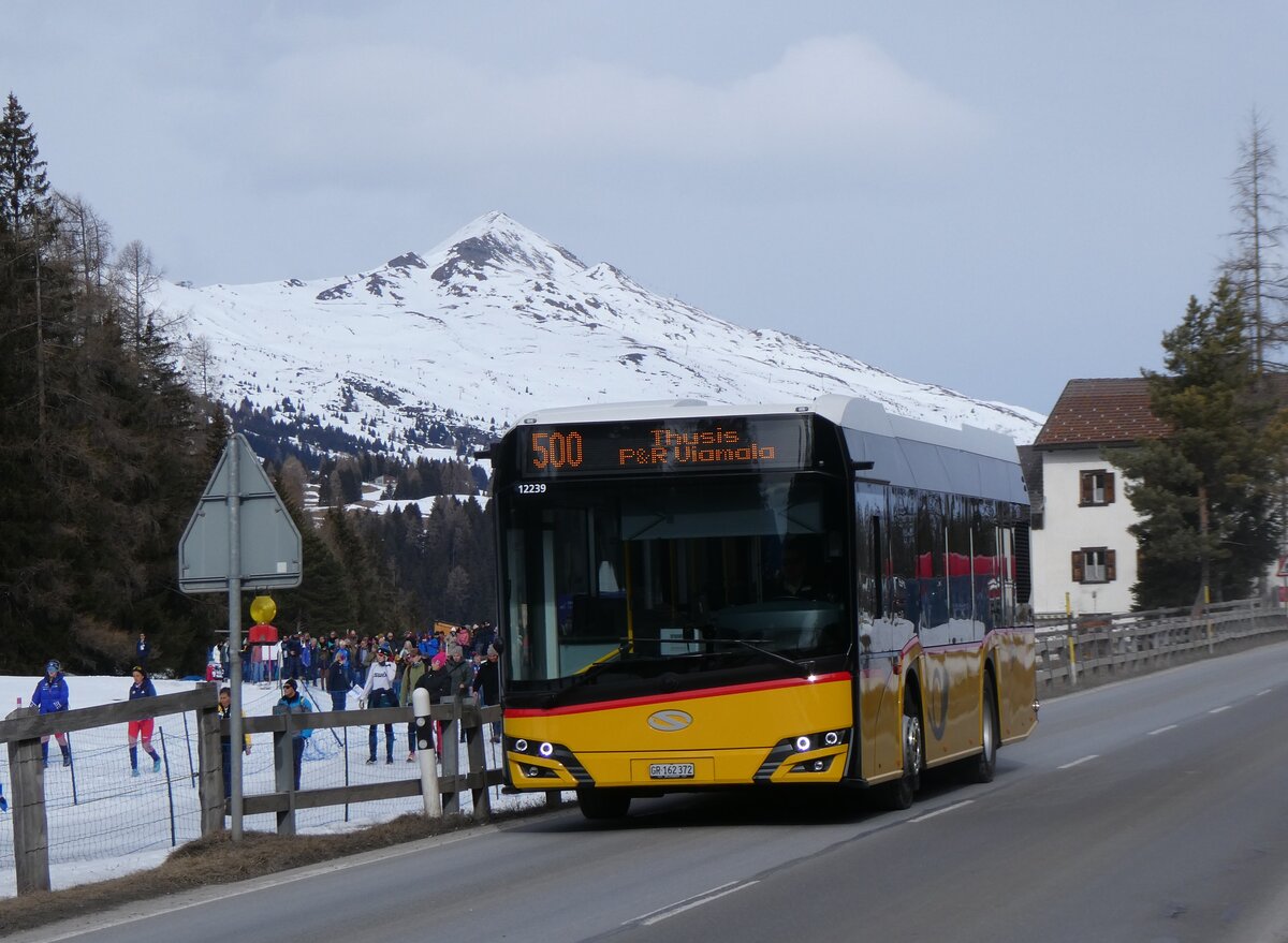 (272'363) - PostAuto Graubnden - GR 162'372/PID 12'239 - Solaris am 22. Februar 2025 in Lantsch/Lenz, Biathlon-WM