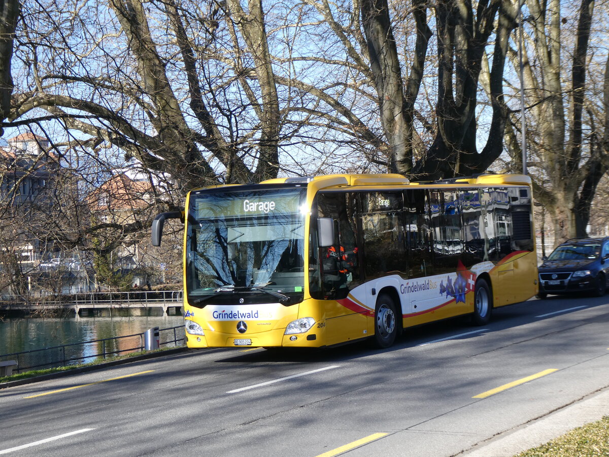 (272'623) - GrindelwaldBus, Grindelwald - Nr. 204/BE 905'204 - Mercedes am 3. Mrz 2025 in Thun, Grabengut