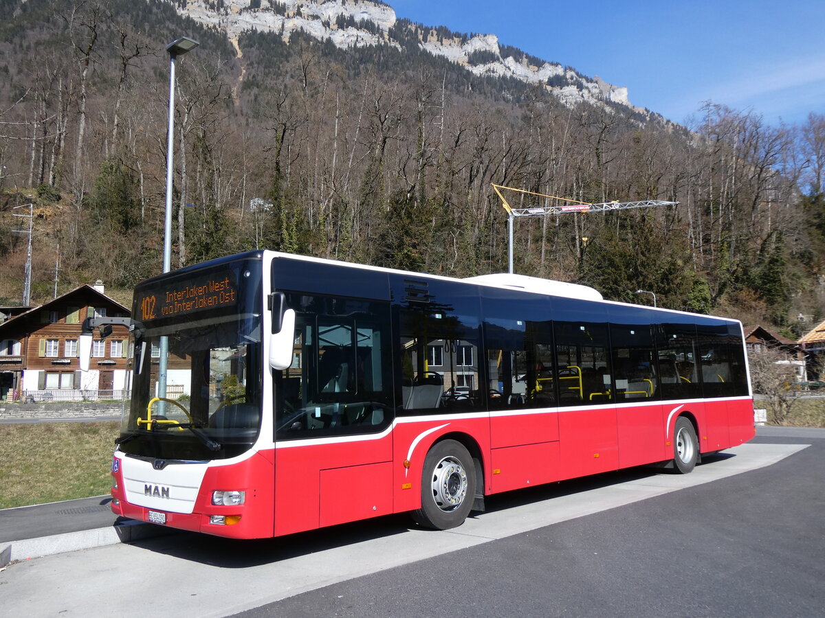 (272'672) - PostAuto Bern - BE 654'090/PID 12'339 - MAN (ex Dr. Richard, A-Wien Nr. 1419) am 7. Mrz 2025 in Ringgenberg, Sge