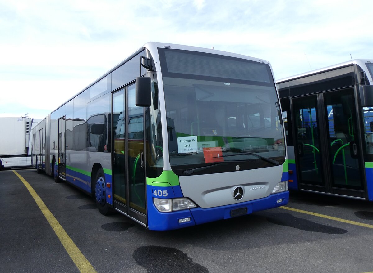 (272'715) - PostAuto Nordschweiz - PID 12'421 - Mercedes (ex TPL Lugano Nr. 405) am 9. Mrz 2025 in Kerzers, Interbus