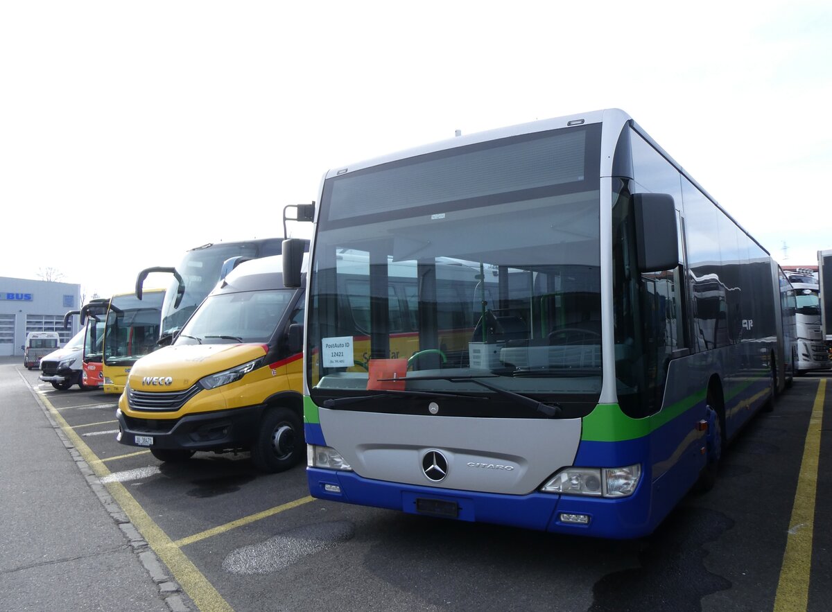 (272'717) - PostAuto Nordschweiz - PID 12'421 - Mercedes (ex TPL Lugano Nr. 405) am 9. Mrz 2025 in Kerzers, Interbus