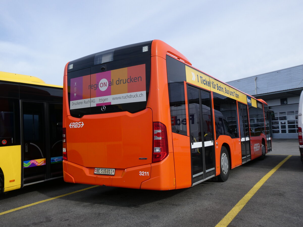 (272'730) - RBS Worblaufen - Nr. 3211/BE 535'311 - Mercedes (ex Nr. 11) am 9. Mrz 2025 in Kerzers, Interbus