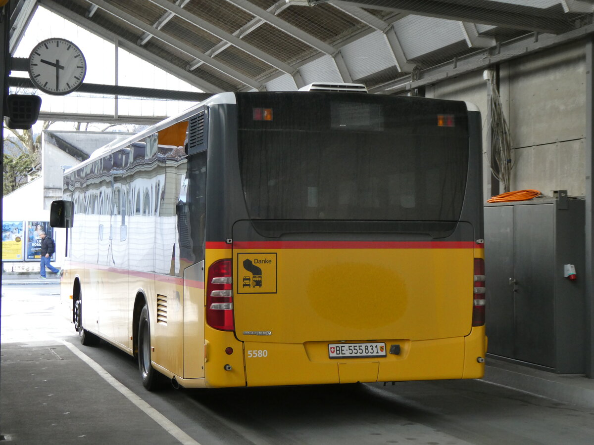 (272'827) - PostAuto Bern - BE 5580/BE 555'831/PID 5580 - Mercedes (ex Nr. 531) am 13. Mrz 2025 in Bern, Postautostation