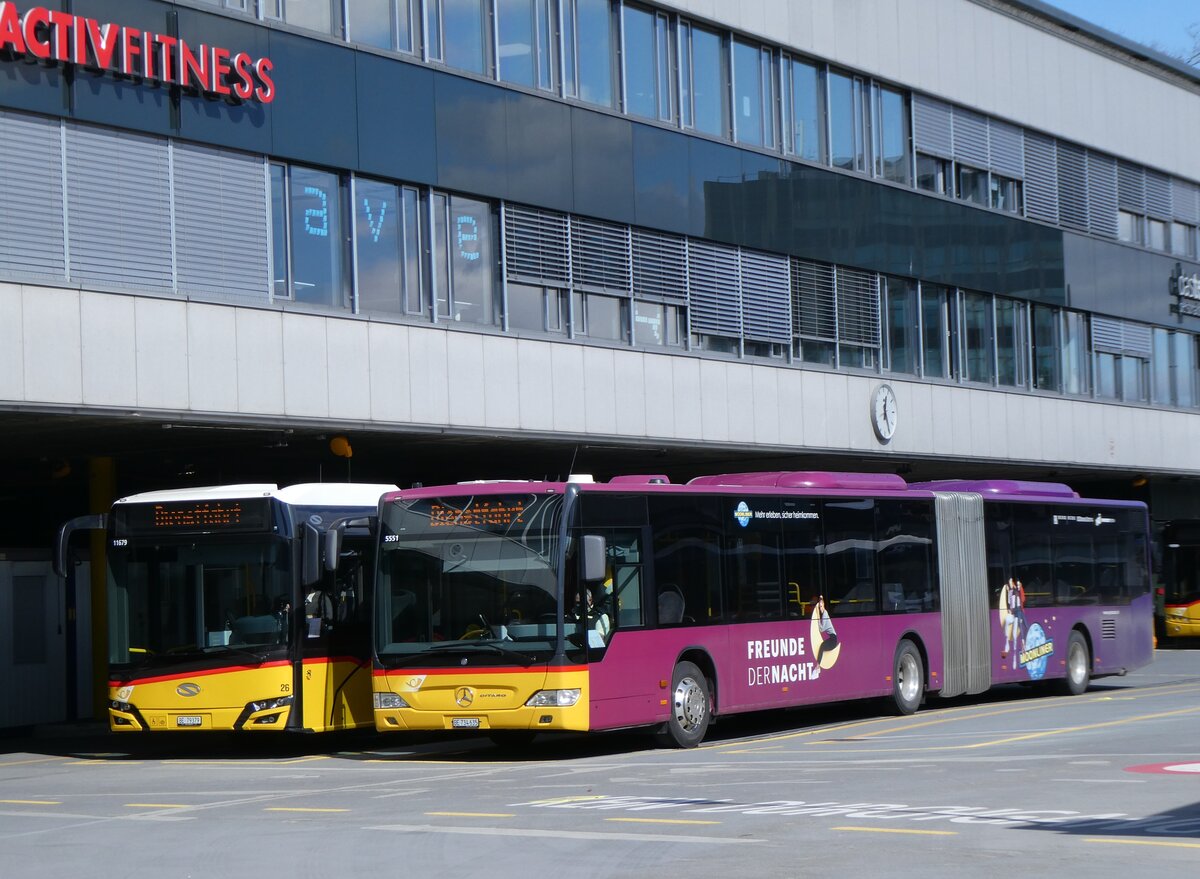 (272'835) - PostAuto Bern - Nr. 5551/BE 734'635/PID 5551 - Mercedes (ex Nr. 635) am 13. M�rz 2025 in Bern, Postautostation