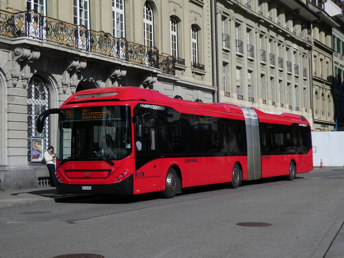 (272'853) - Bernmobil, Bern - Nr. 884/BE 832'884 - Volvo am 13. Mrz 2025 in Bern, Bundesplatz