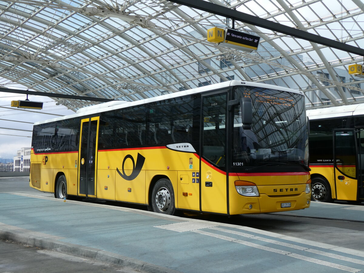 (272'909) - PostAuto Graubnden - GR 179'708/PID 11'301 - Setra am 14. Mrz 2025 in Chur, Postautostation