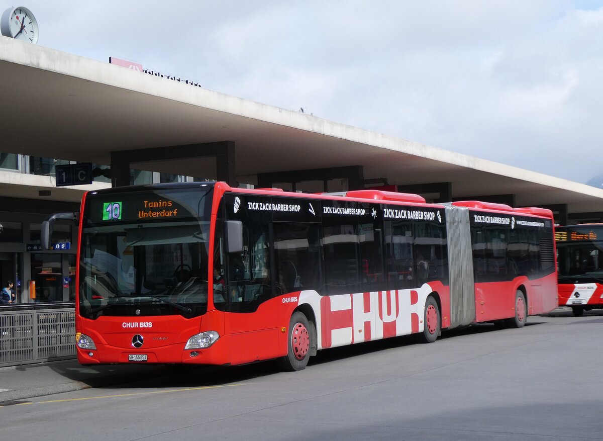 (272'911) - Chur Bus, Chur - Nr. 53/GR 155'853 - Mercedes am 14. Mrz 2025 beim Bahnhof Chur