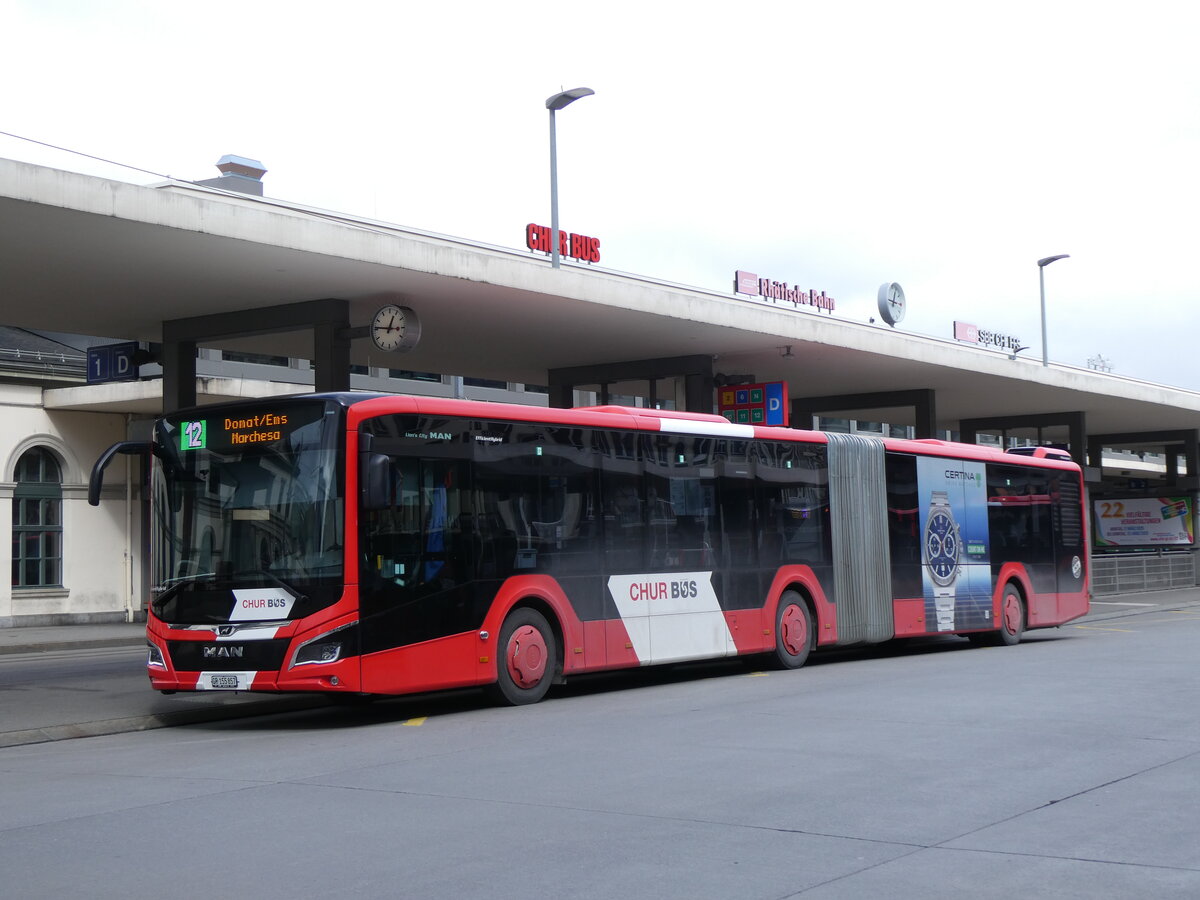 (272'920) - Chur Bus, Chur - Nr. 57/GR 155'857 - MAN am 14. Mrz 2025 beim Bahnhof Chur