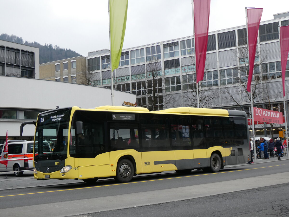(272'932) - STI Thun - Nr. 190/BE 804'190 - Mercedes am 15. M�rz 2025 beim Bahnhof Thun