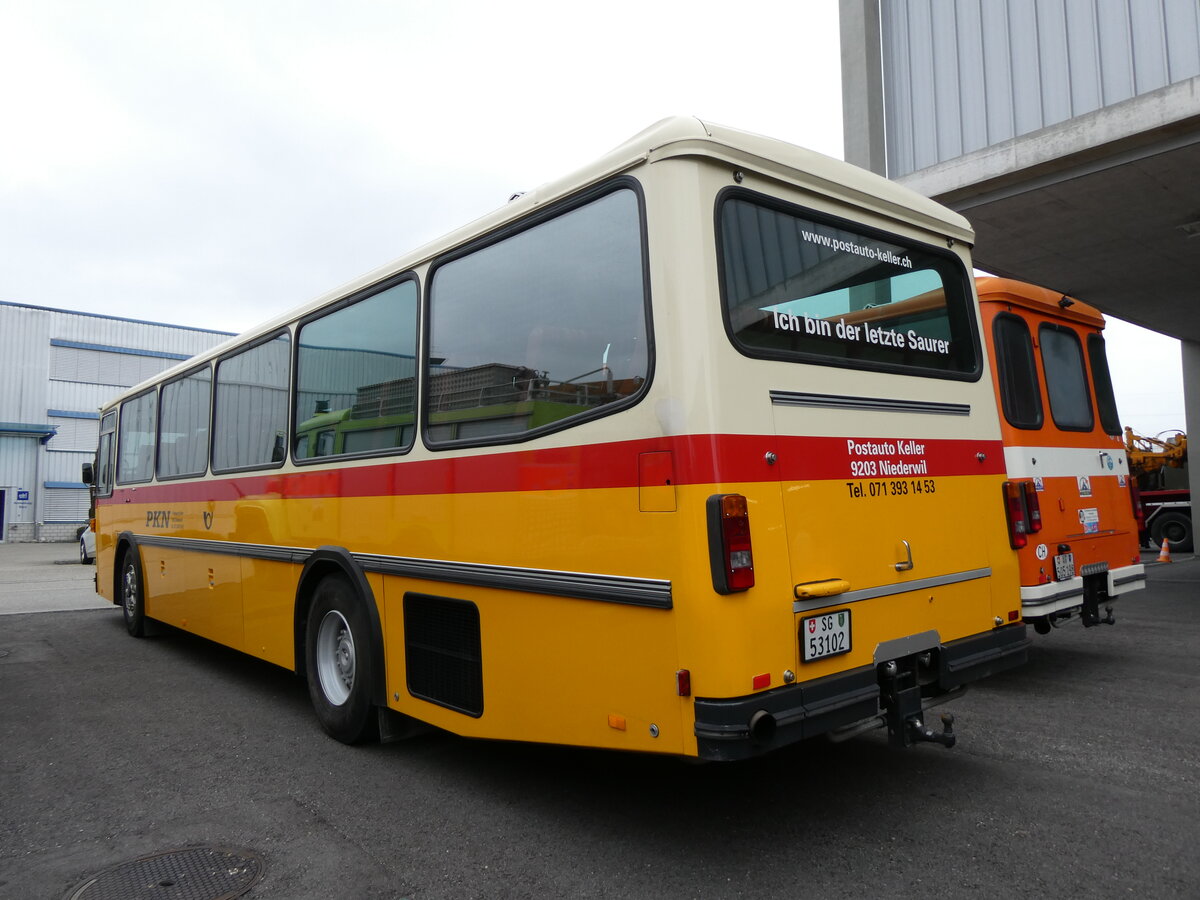 (272'995) - Keller, Niederwil - Nr. 4/SG 53'102 - Saurer/R&J (ex Keller, Hottwil Nr. 5/PID 1270; ex P 25'303; ex P 25'354) am 15. Mrz 2025 in Derendingen, Enter