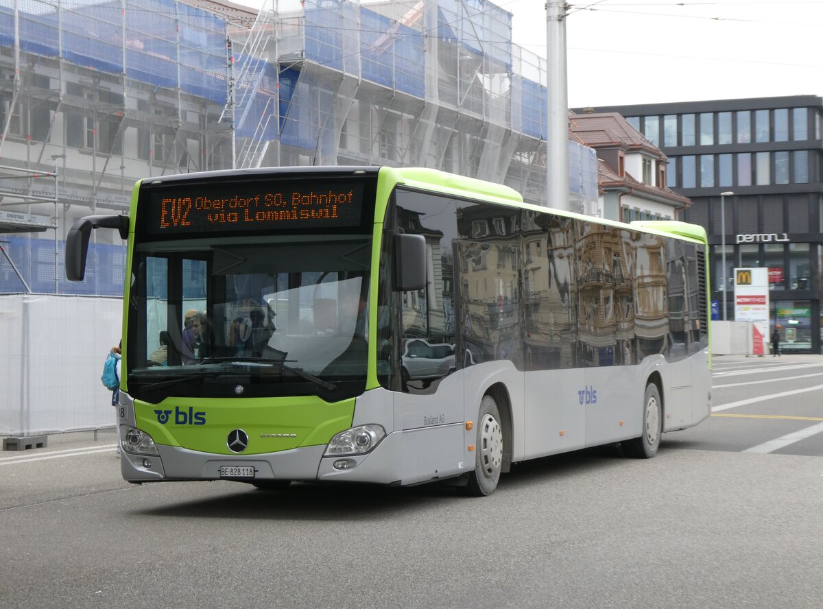 (273'009) - Busland, Burgdorf - Nr. 118/BE 828'118 - Mercedes am 15. Mrz 2025 beim Hauptbahnhof Solothurn