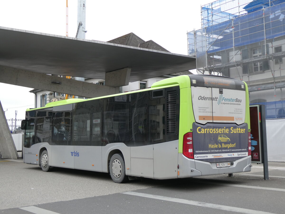 (273'010) - Busland, Burgdorf - Nr. 118/BE 828'118 - Mercedes am 15. Mrz 2025 beim Hauptbahnhof Solothurn