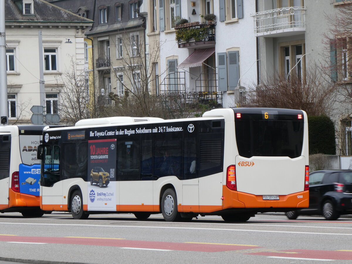 (273'014) - BSU Solothurn - Nr. 1268/SO 189'068 - Mercedes (ex Nr. 68) am 15. Mrz 2025 beim Hauptbahnhof Solothurn