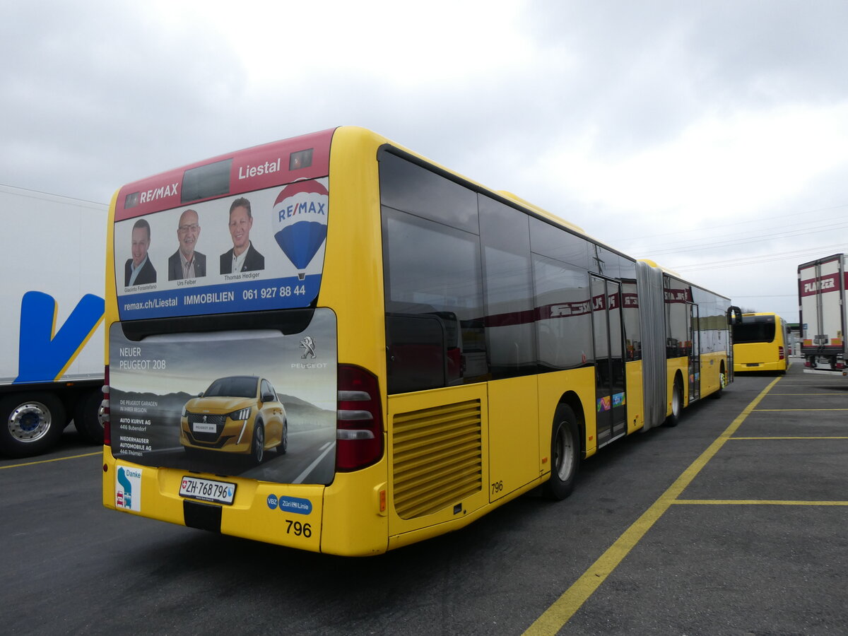 (273'023) - VBZ Z�rich - Nr. 796/ZH 768'796 - Mercedes (ex AAGL Liestal Nr. 93) am 15. M�rz 2025 in Kerzers, Interbus