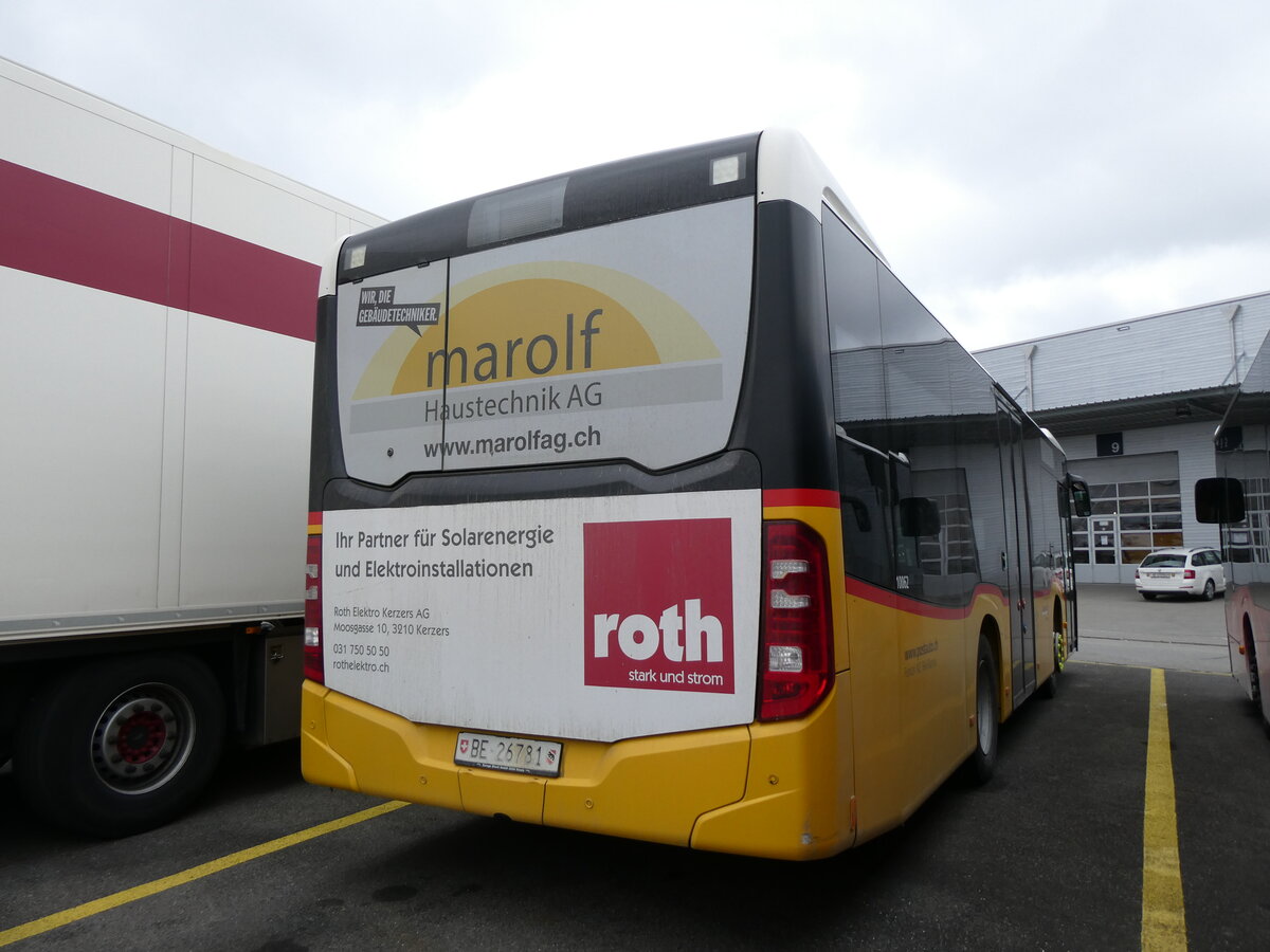 (273'028) - Funi-Car, Biel - Nr. EP09/BE 26'781/PID 10'062 - Mercedes (ex Eurobus, Bern Nr. 9) am 15. Mrz 2025 in Kerzers, Interbus