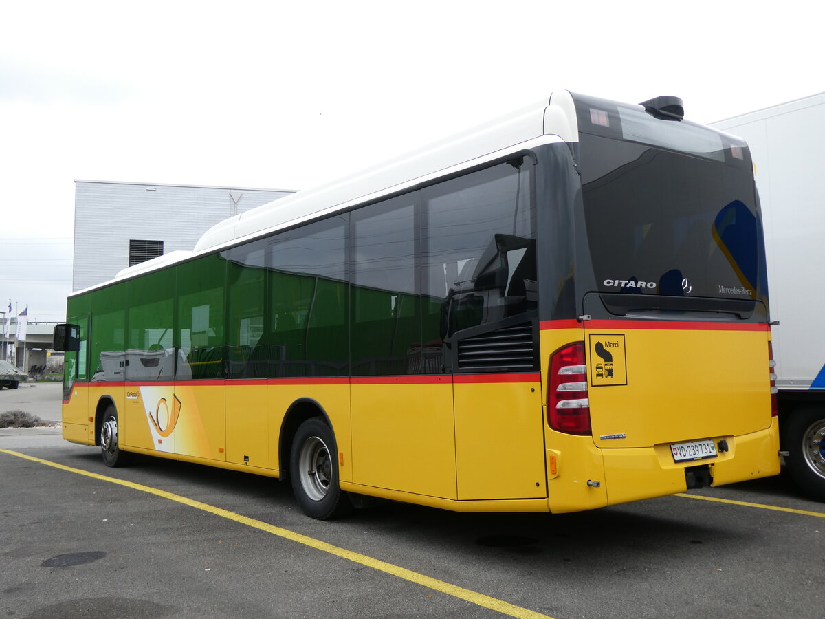 (273'029) - CarPostal Ouest - VD 239'731/PID 5719 - Mercedes (ex Faucherre, Moudon) am 15. M�rz 2025 in Kerzers, Interbus