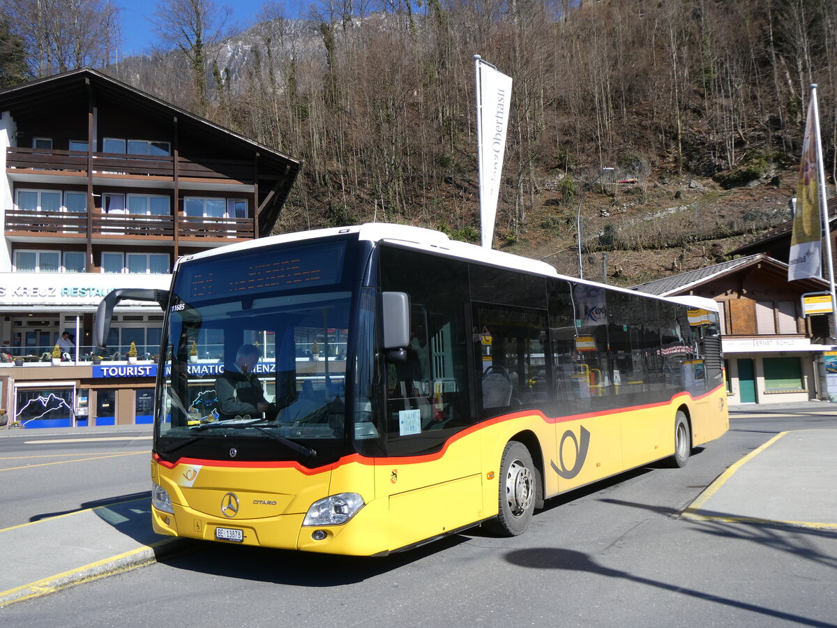 (273'059) - Flck, Brienz - Nr. 10/BE 13'878/PID 11'685 - Mercedes (ex PostAuto Bern) am 18. Mrz 2025 beim Bahnhof Brienz