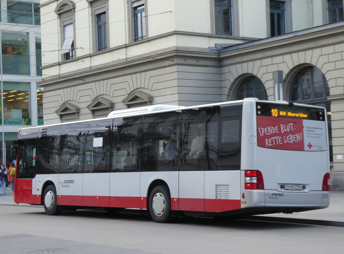 (273'174) - SW Winterthur - Nr. 235/ZH 661'235 - MAN am 24. Mrz 2025 beim Hauptbahnhof Winterthur