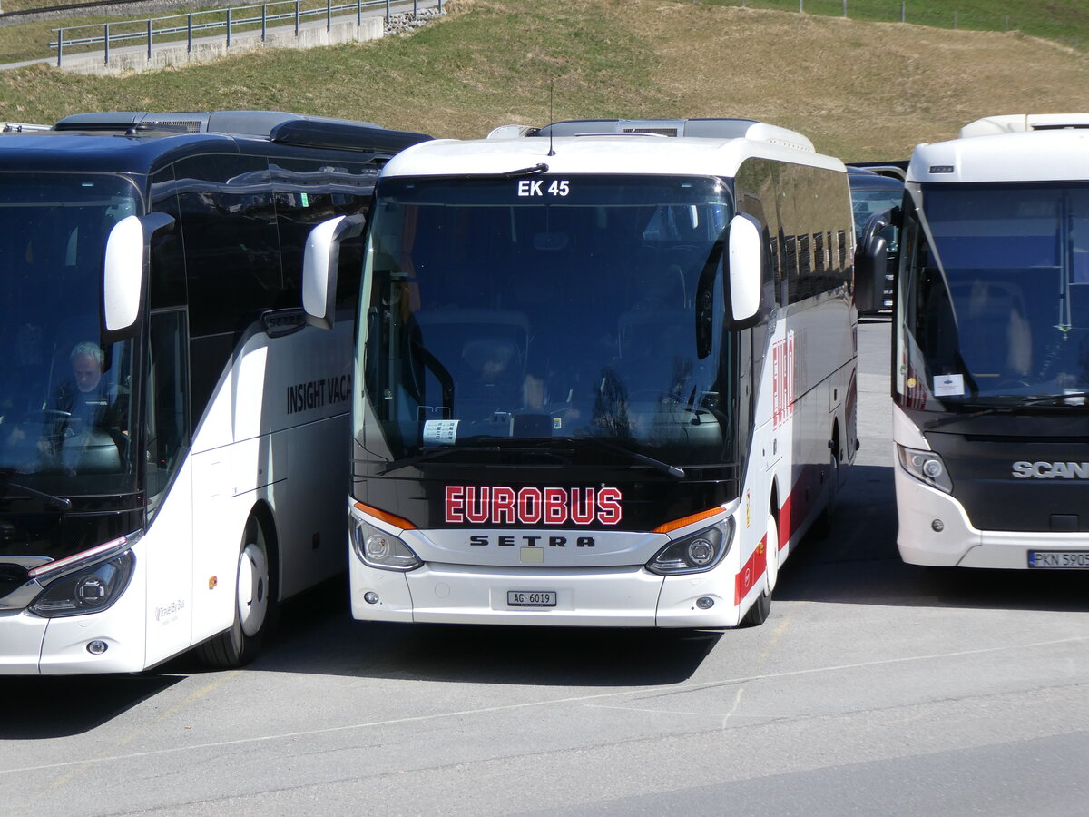 (273'288) - Knecht, Windisch - Nr. 45/AG 6019 - Setra am 28. Mrz 2025 in Grindelwald, Grund