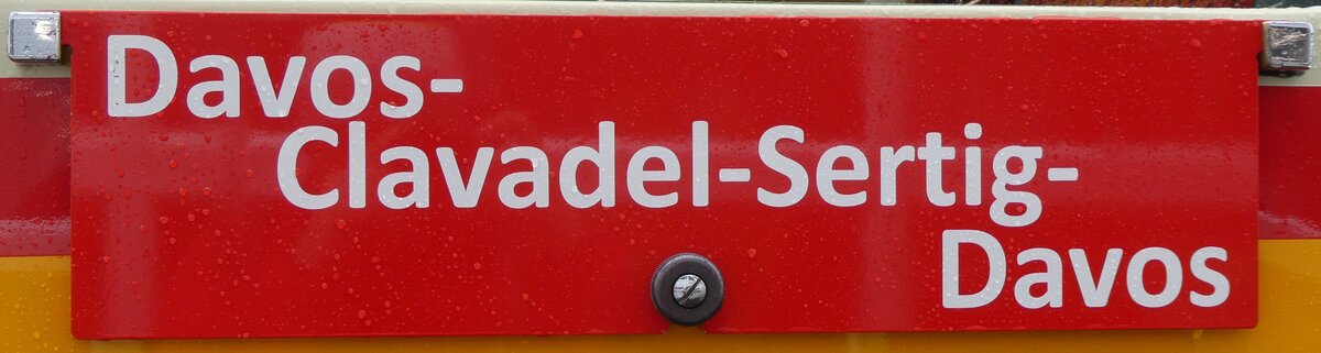 (273'351) - Routentafel - Davos-Clavadel-Sertig-Davos - am 29. Mrz 2025 in Affoltern, Garage Stutz