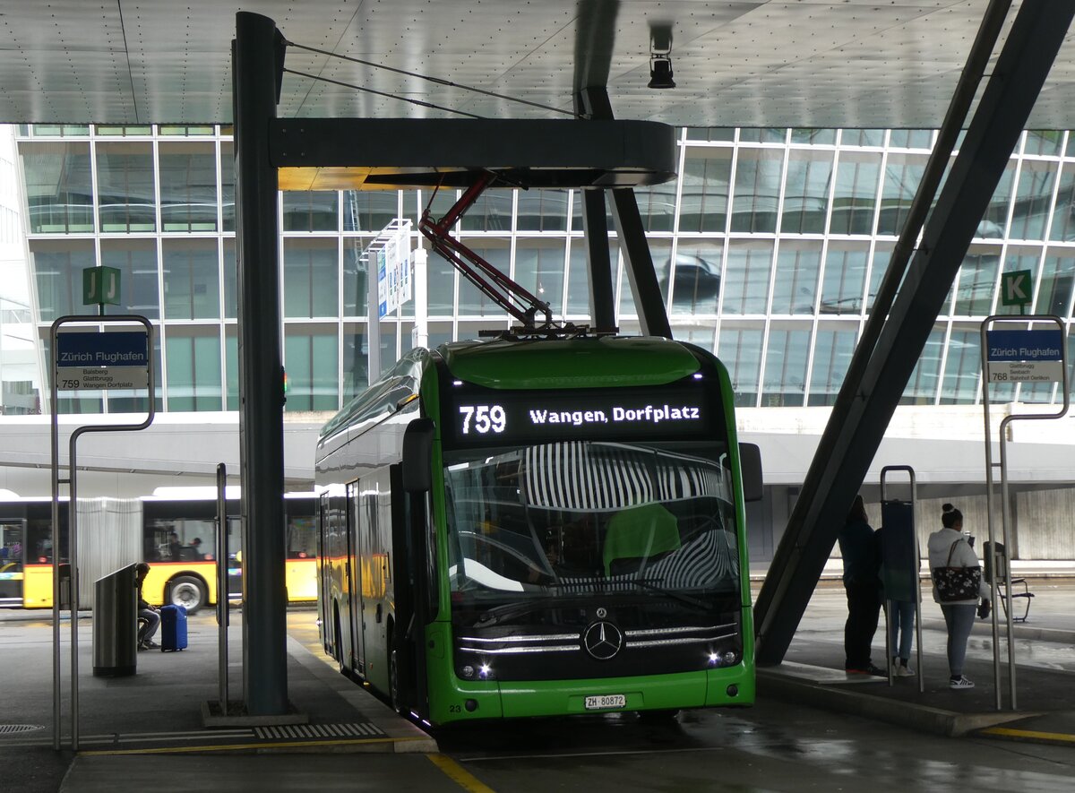 (273'421) - Welti-Furrer, Bassersdorf - Nr. 23/ZH 80'872 - eMercedes am 29. Mrz 2025 in Zrich-Flughafen