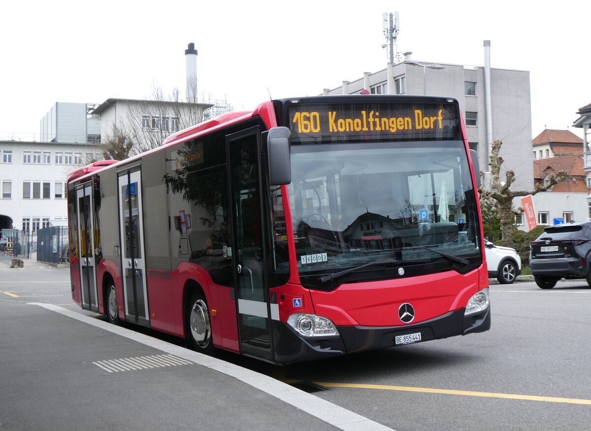 (273'433) - Bernmobil, Bern - Nr. 441/BE 855'441 - Mercedes am 31. Mrz 2025 beim Bahnhof Konolfingen