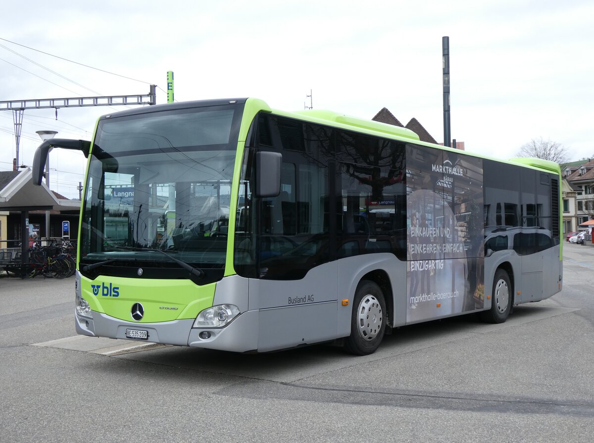 (273'438) - Busland, Burgdorf - Nr. 209/BE 535'209 - Mercedes am 31. Mrz 2025 beim Bahnhof Langnau