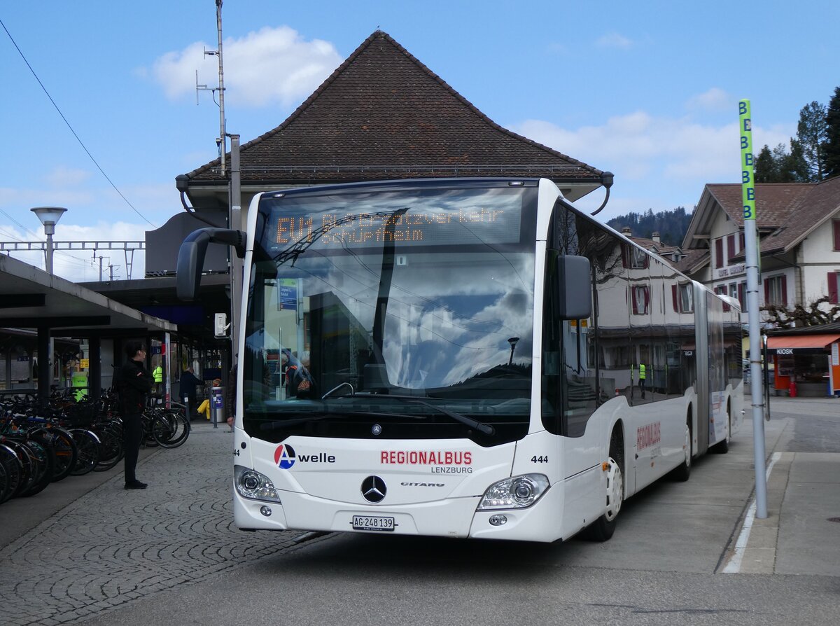 (273'457) - Knecht, Windisch - Nr. 444/AG 248'139 - Mercedes am 31. M�rz 2025 beim Bahnhof Langnau