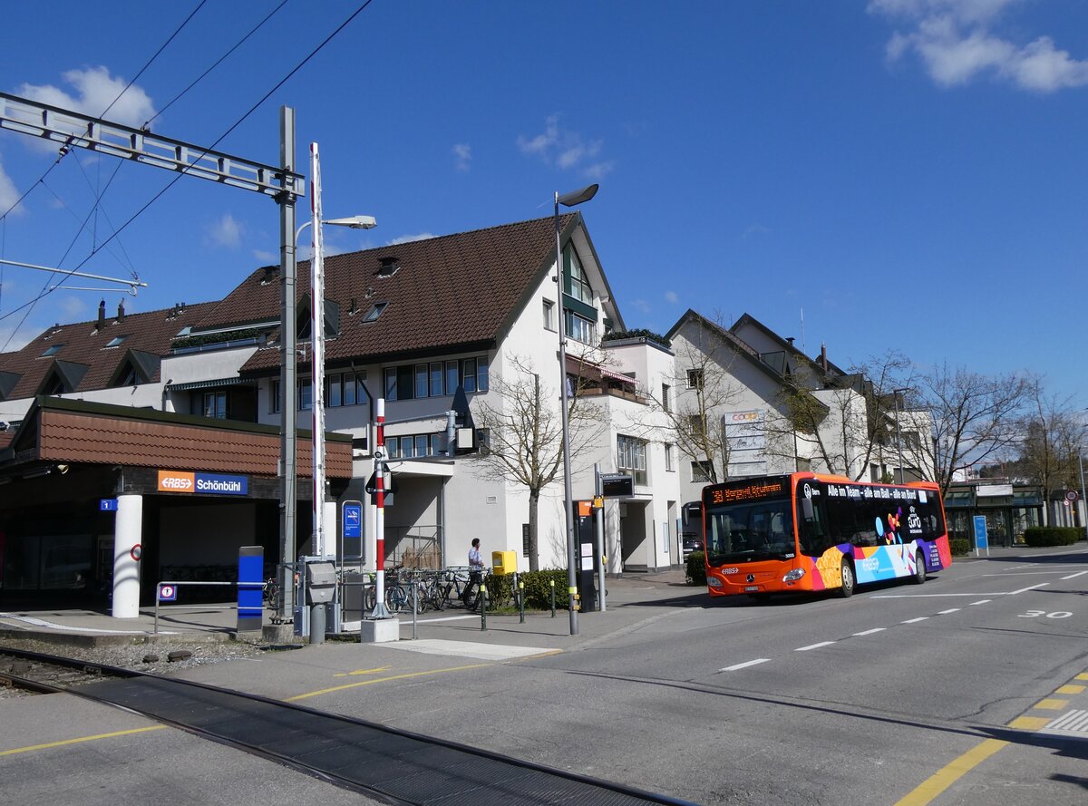 (273'477) - RBS Worblaufen - Nr. 3205/BE 717'305 - Mercedes (ex Nr. 5) am 31. Mrz 2025 beim Bahnhof Schnbhl