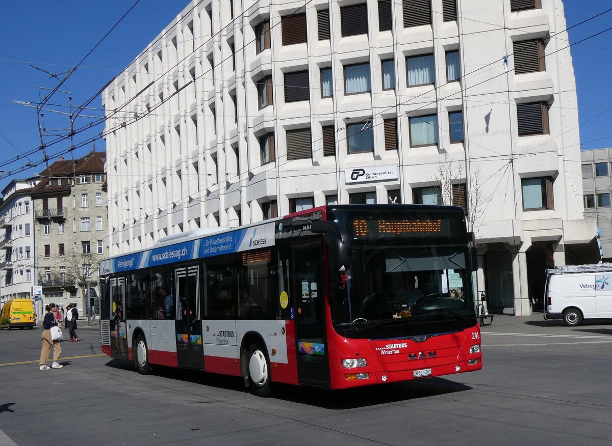 (273'514) - SW Winterthur - Nr. 241/ZH 526'241 - MAN (ex Nr. 232) am 2. April 2025 beim Hauptbahnhof Winterthur