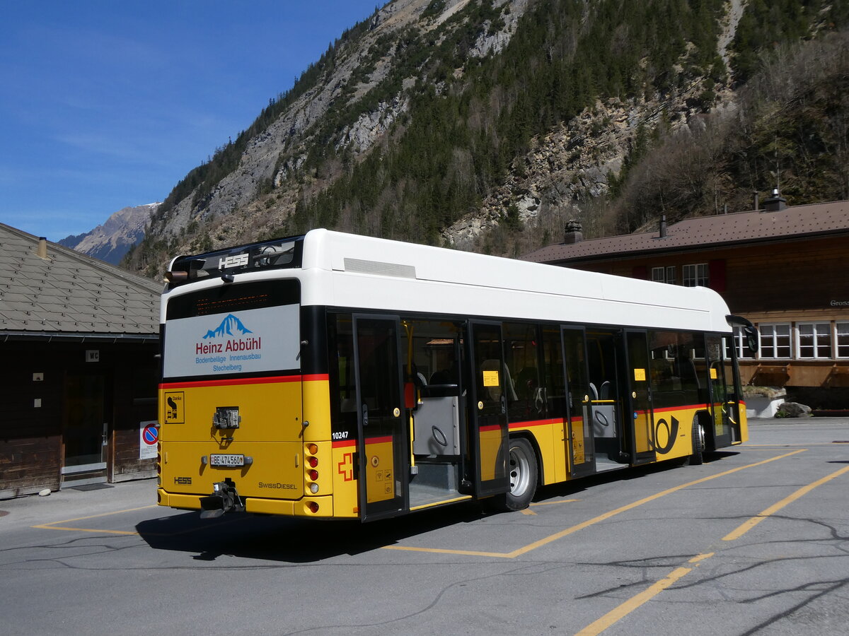 (273'814) - PostAuto Bern - BE 474'560/PID 10'247 - Hess am 10. April 2025 in Stechelberg, Hotel