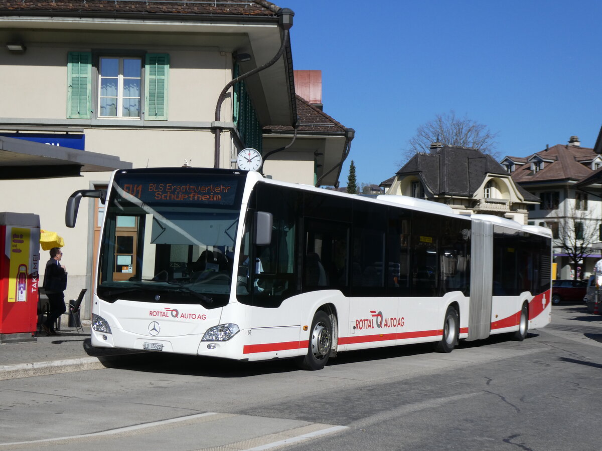 (273'820) - ARAG Ruswil - Nr. 50/LU 15'522 - Mercedes am 11. April 2025 beim Bahnhof Langnau
