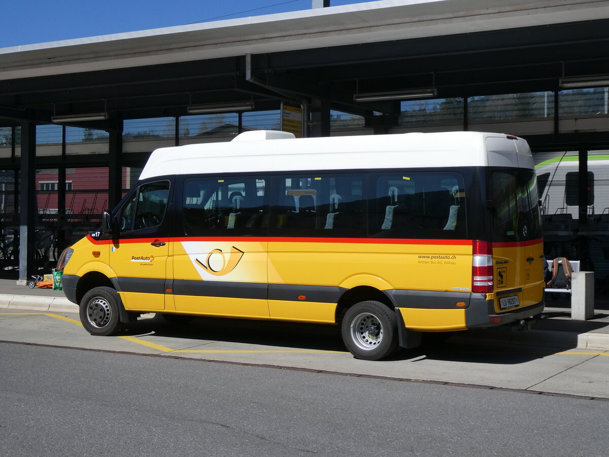 (273'829) - Amstein, Willisau - Nr. MB 17/LU 90'207/PID 5650 - Mercedes (ex Schnider, Schpfheim) am 11. April 2025 beim Bahnhof Schpfheim