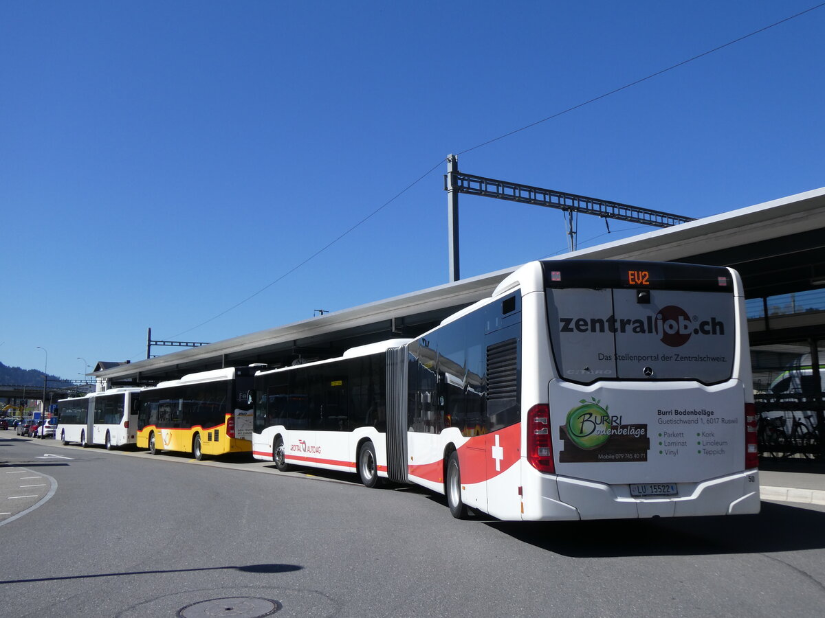 (273'838) - ARAG Ruswil - Nr. 50/LU 15'522 - Mercedes am 11. April 2025 beim Bahnhof Sch�pfheim