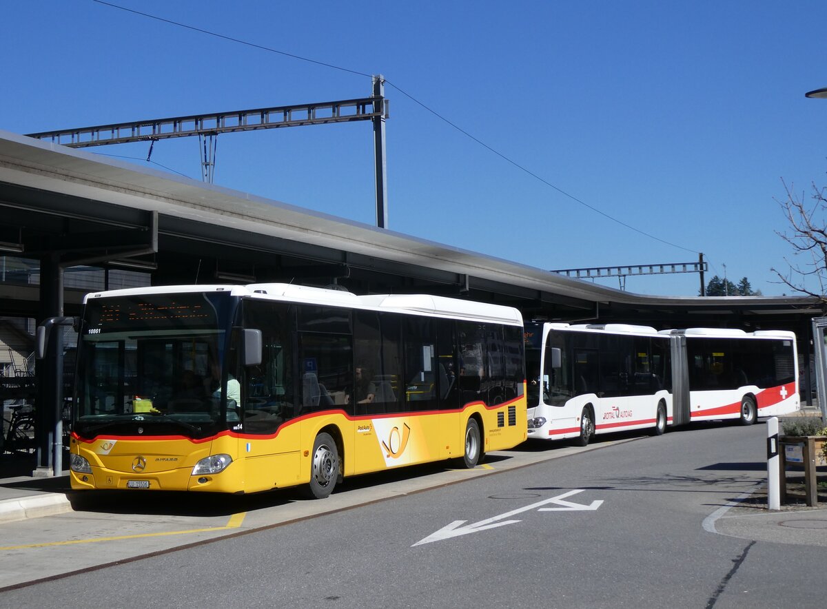 (273'839)  Amstein, Willisau - Nr. MB 14/LU 15'506/PID 10'861 - Mercedes am 11. April 2025 beim Bahnhof Schpfheim