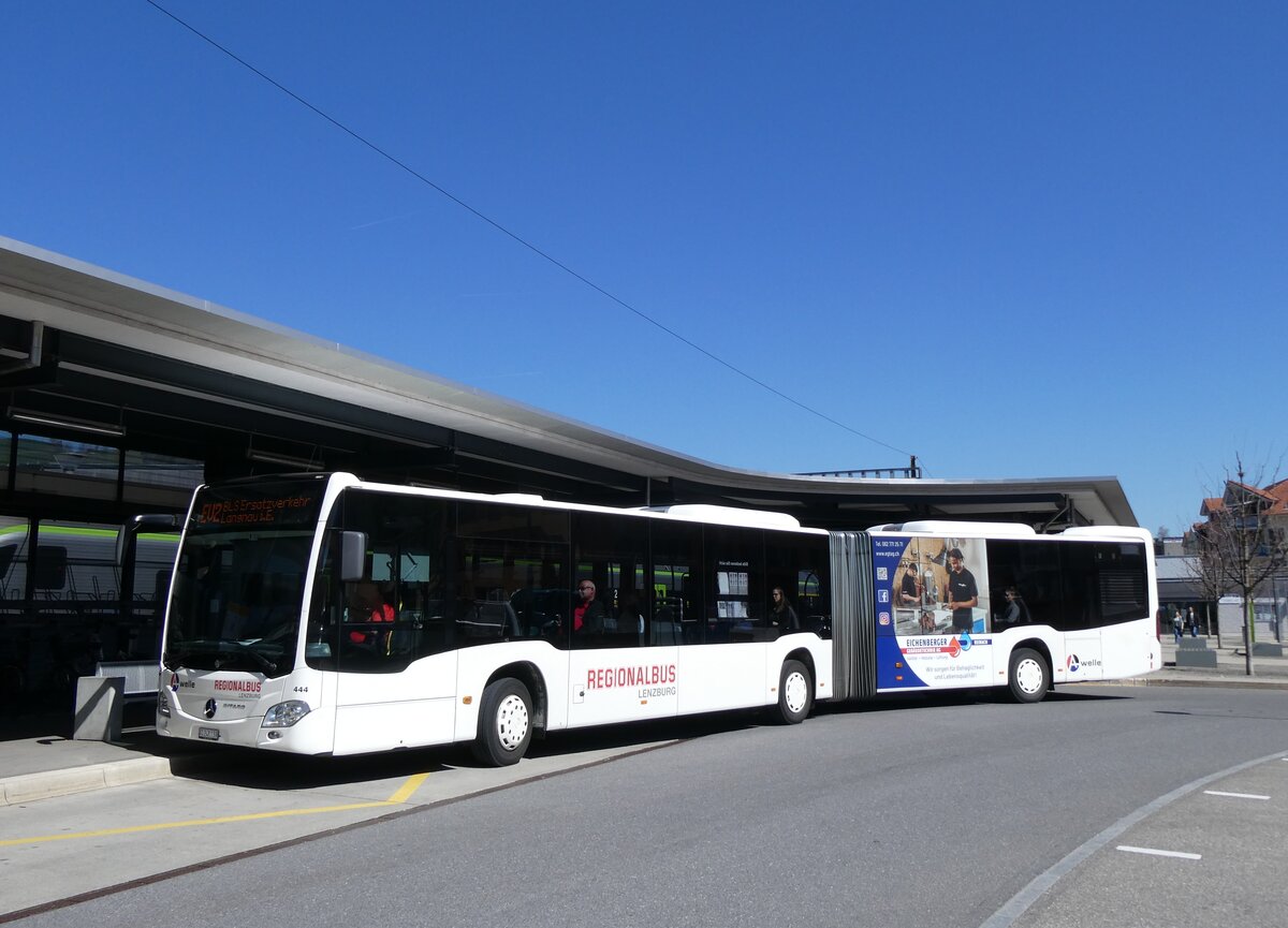 (273'840) - Knecht, Windisch - Nr. 444/AG 248'139 - Mercedes am 11. April 2025 beim Bahnhof Schpfheim