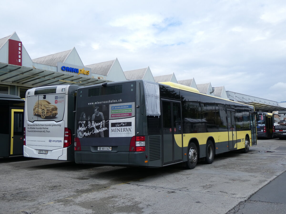 (273'940) - STI Thun - Nr. 147/BE 801'147 - MAN am 13. April 2025 in Thun, Garage