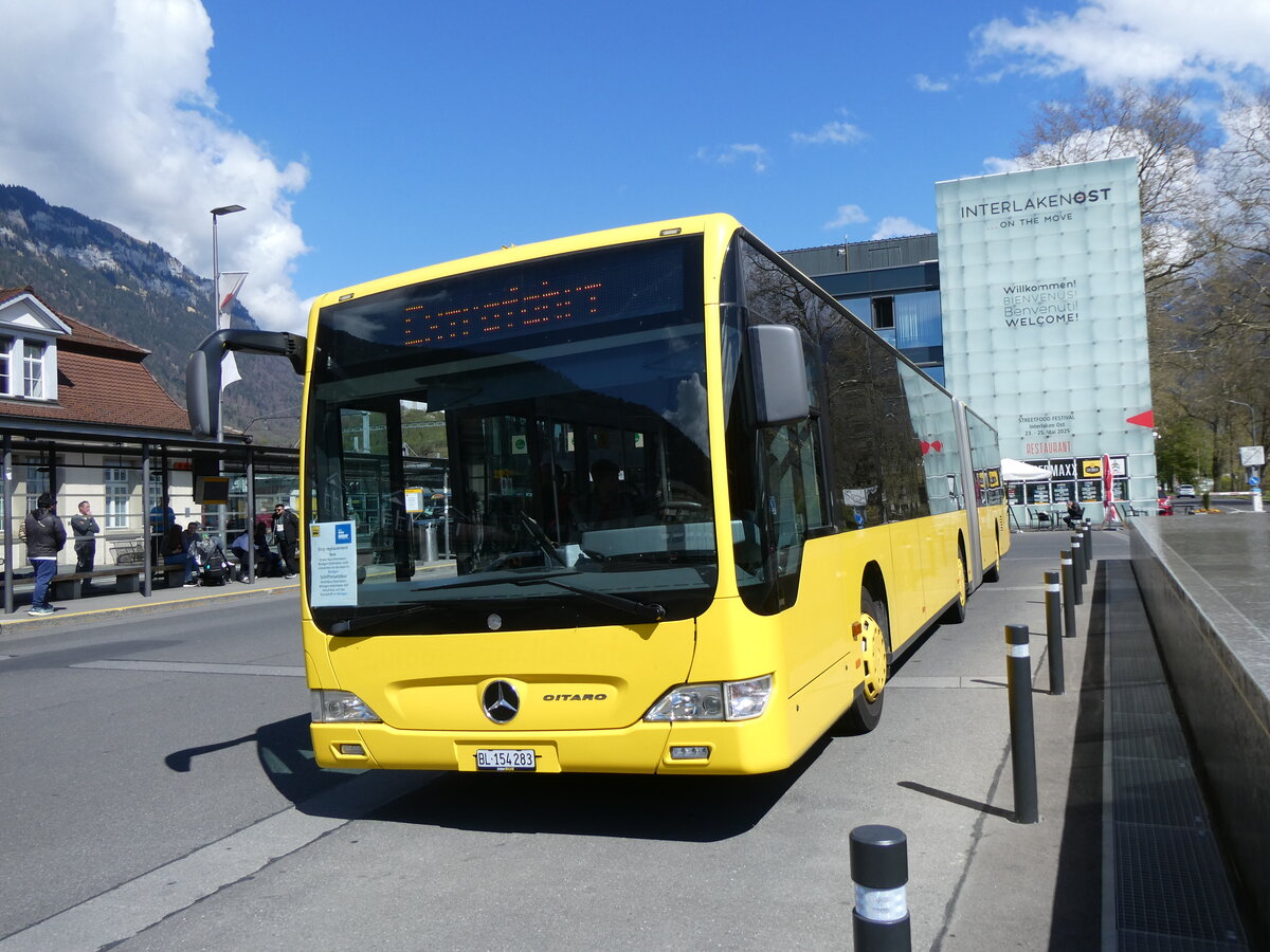 (274'026) - PostAuto Nordschweiz - BL 154'283/PID 12'419 - Mercedes (ex AAGL Liestal Nr. 98) am 15. April 2025 beim Bahnhof Interlaken Ost