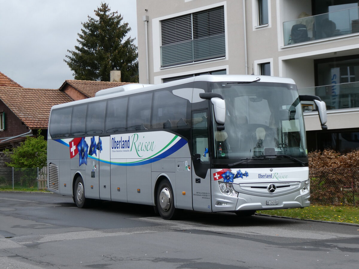 (274'041) - Oberland Reisen, Thun - Nr. 46/BE 240'880 - Mercedes am 16. April 2025 in Thun, Garage STI