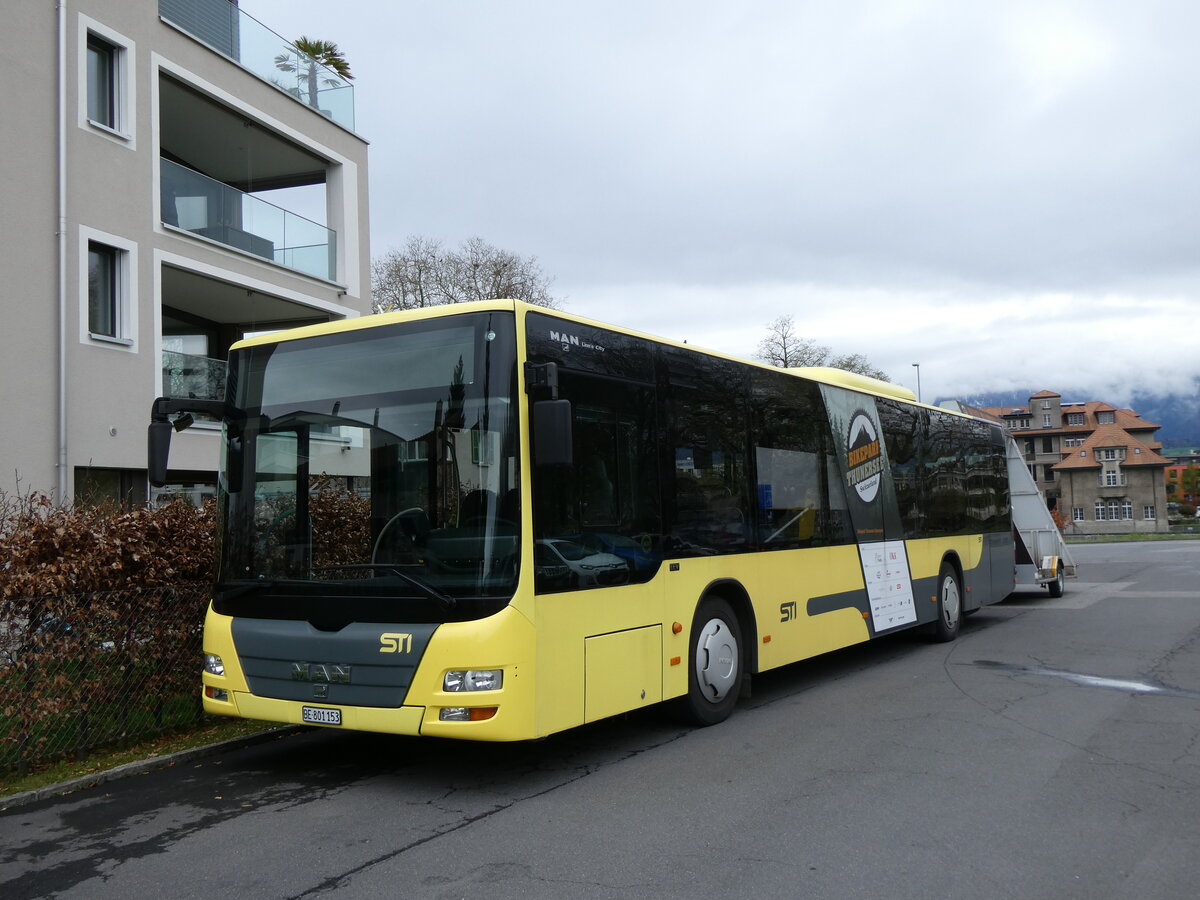 (274'044) - STI Thun - Nr. 153/BE 801'153 - MAN am 17. April 2025 in Thun, Garage