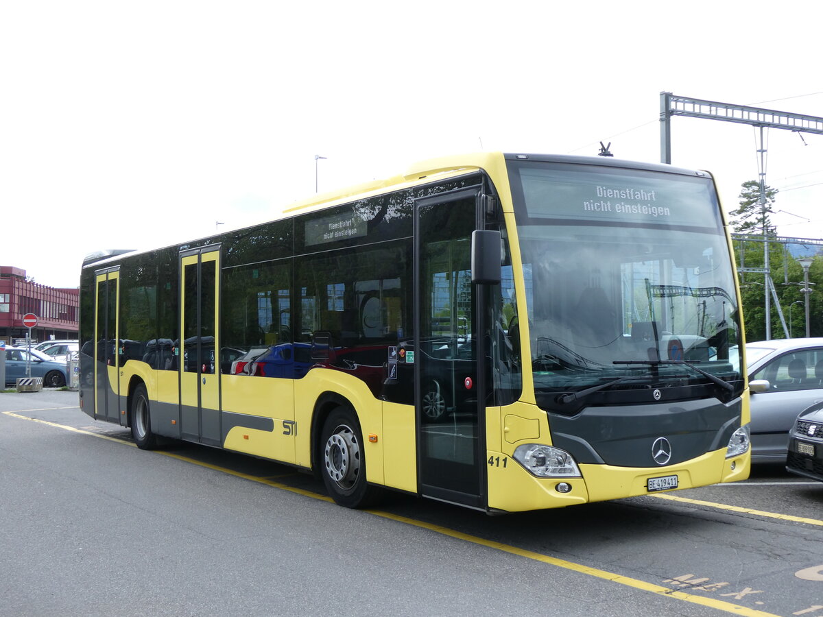 (274'098) - STI Thun - Nr. 411/BE 419'411 - Mercedes am 21. April 2025 in Thun, CarTerminal
