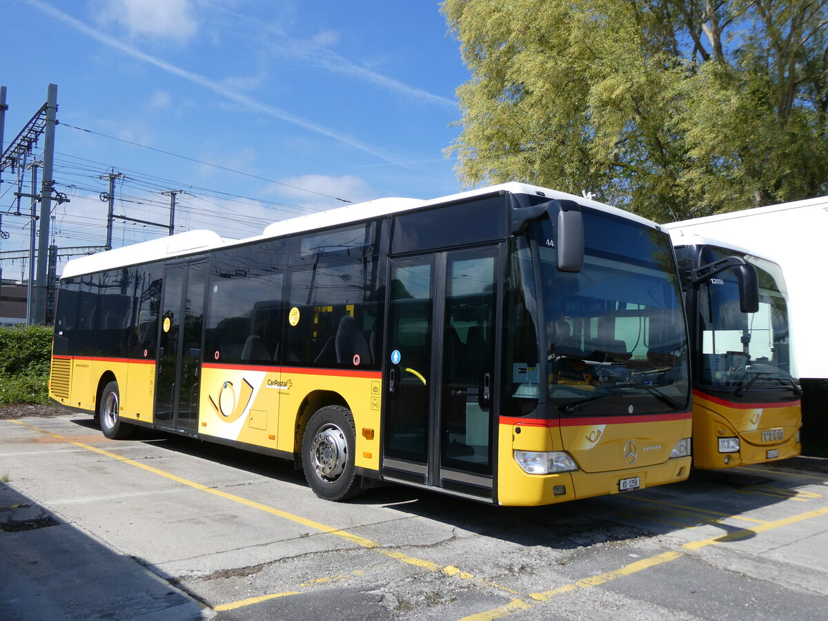 (274'226) - CarPostal Ouest - VD 1258/PID 4488 - Mercedes (ex TPB, Sdeilles) am 26. April 2025 in Yverdon, Garage