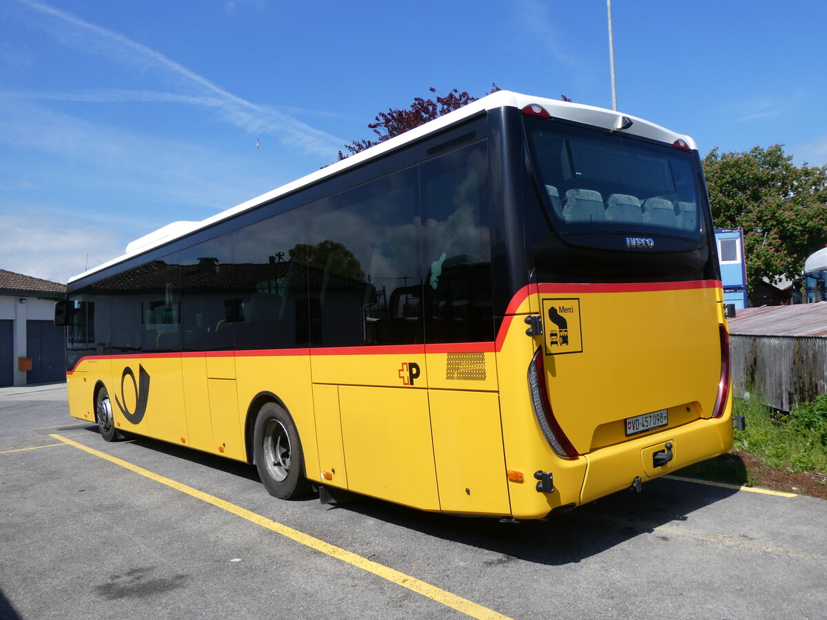 (274'248) - CarPostal Ouest - VD 457'098/PID 11'226 - Iveco am 26. April 2025 in Yverdon, Garage