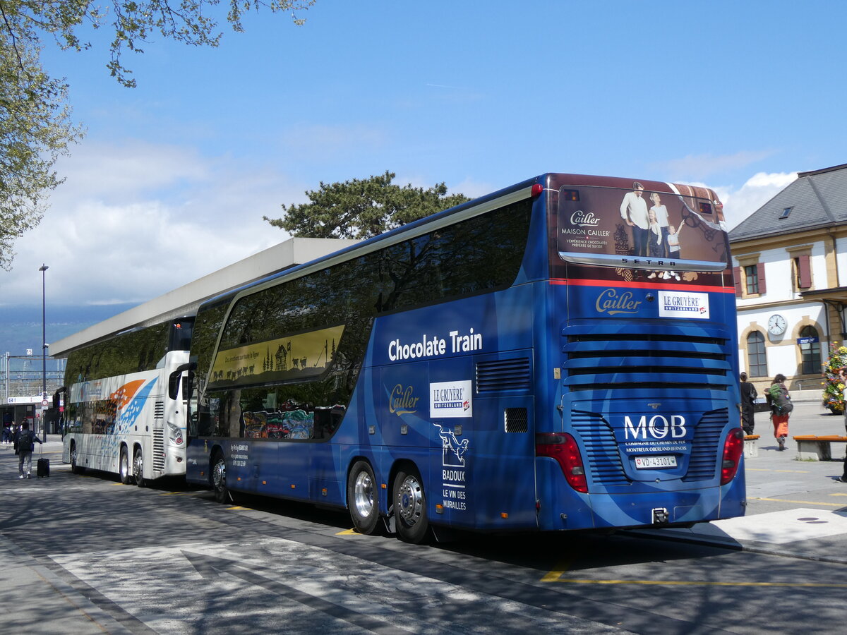 (274'269) - Gander, Chteau-d'Oex - VD 43'101 - Setra am 26. April 2025 beim Bahnhof Yverdon