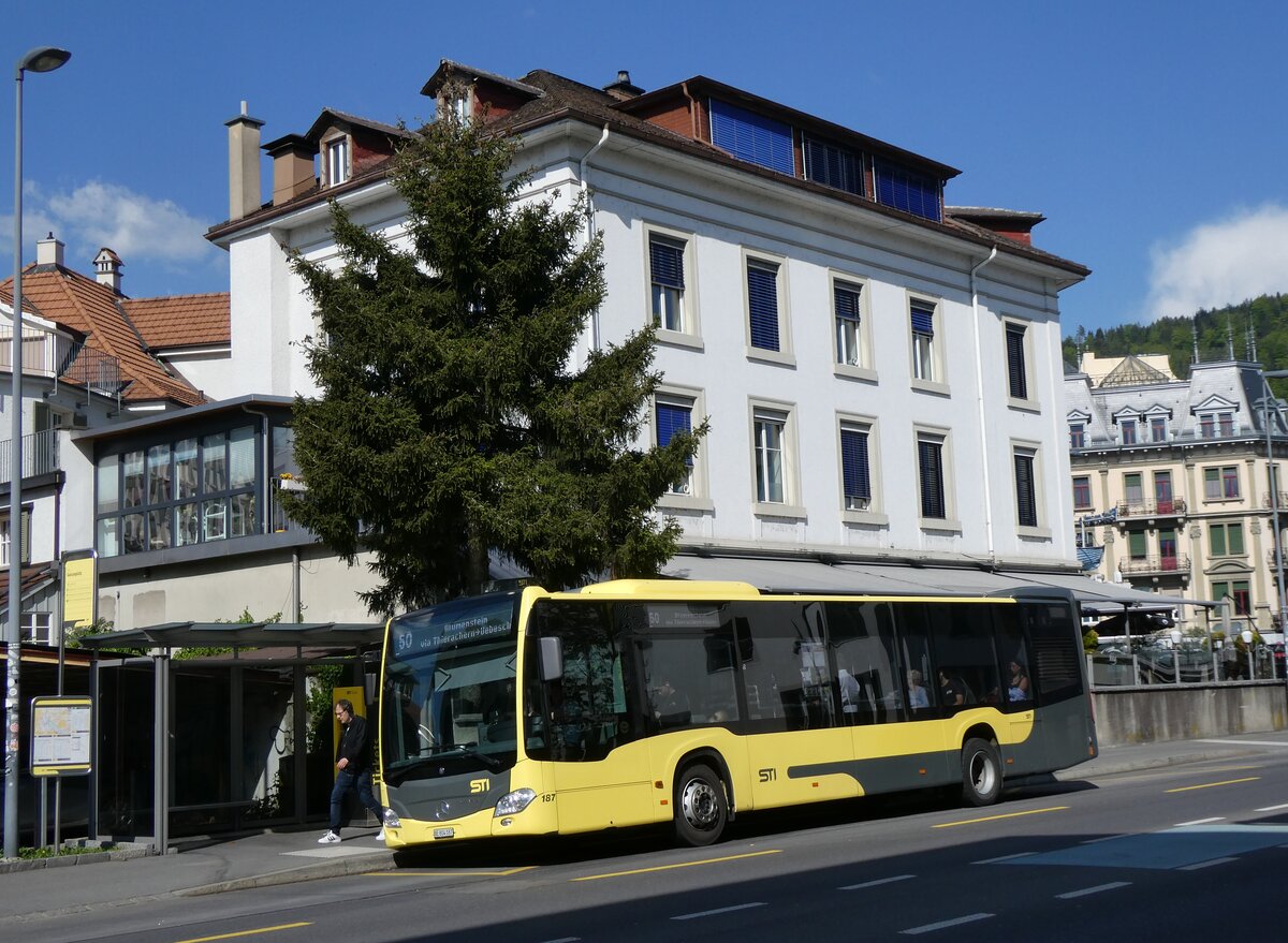 (274'389) - STI Thun - Nr. 187/BE 804'187 - Mercedes am 1. Mai 2025 in Thun, Guisanplatz