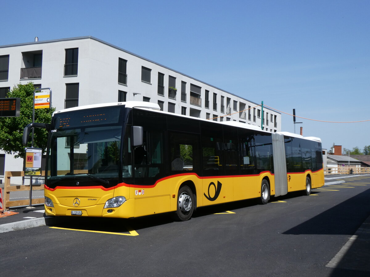 (274'450) - PostAuto Nordschweiz - BL 128'484/PID 11'496 - Mercedes am 2. Mai 2025 beim Bahnhof Aesch