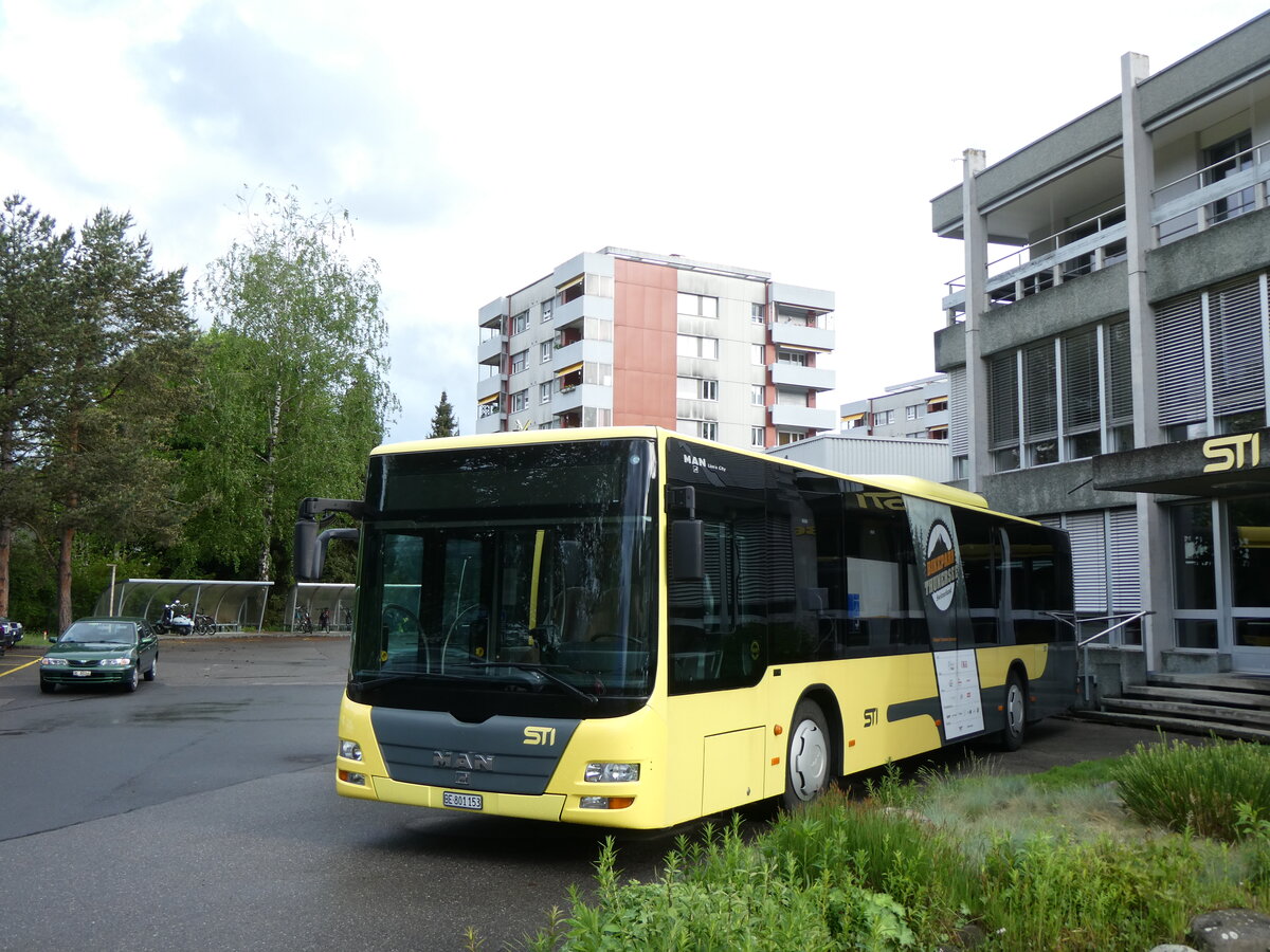 (274'653) - STI Thun - Nr. 153/BE 801'153 - MAN am 4. Mai 2025 in Thun, Garage